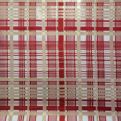 CHRISTMAS CANDY CANE GILDED TARTAN BROCADE