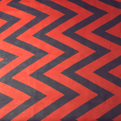 CHEVRON CHIFFON ORANGE NAVY BLUE