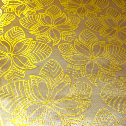 AFRICAN GOLD FLORAL BROCADE