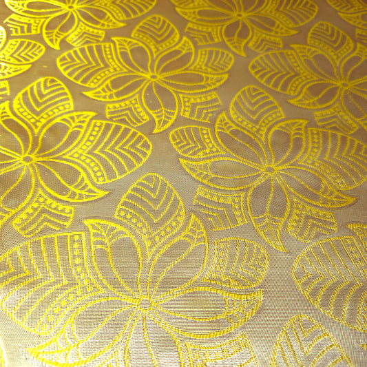AFRICAN GOLD FLORAL BROCADE