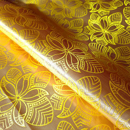 AFRICAN GOLD FLORAL BROCADE