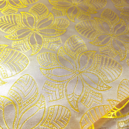 AFRICAN GOLD FLORAL BROCADE