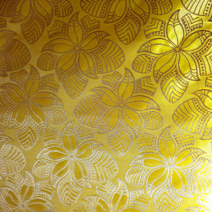 AFRICAN GOLD FLORAL BROCADE