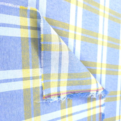 PASTEL PLAID YELLOW COTTON SHIRTING (Copy)