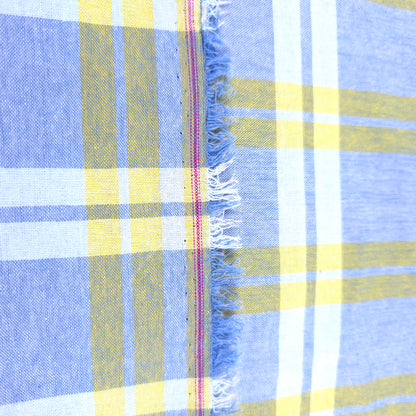 PASTEL PLAID YELLOW COTTON SHIRTING (Copy)