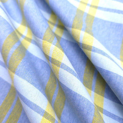 PASTEL PLAID YELLOW COTTON SHIRTING (Copy)