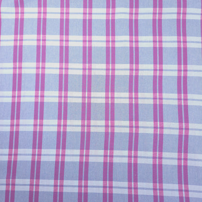 PASTEL PLAID PINK COTTON SHIRTING