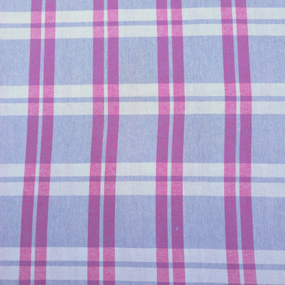 PASTEL PLAID PINK COTTON SHIRTING