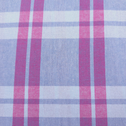 PASTEL PLAID PINK COTTON SHIRTING