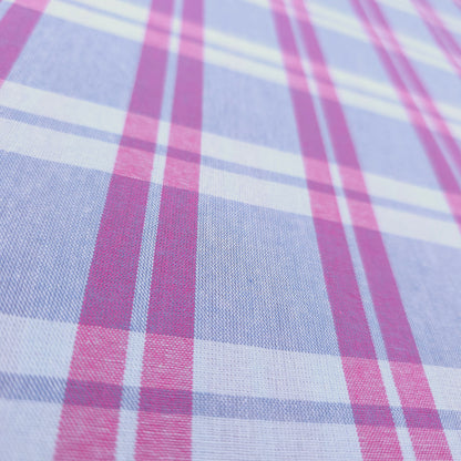 PASTEL PLAID PINK COTTON SHIRTING