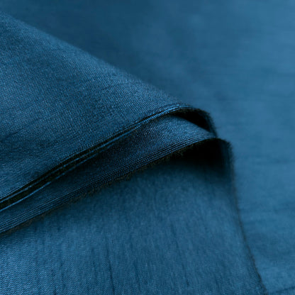 BLUE TEAL PEACOCK FAUX SILK DUPIONI