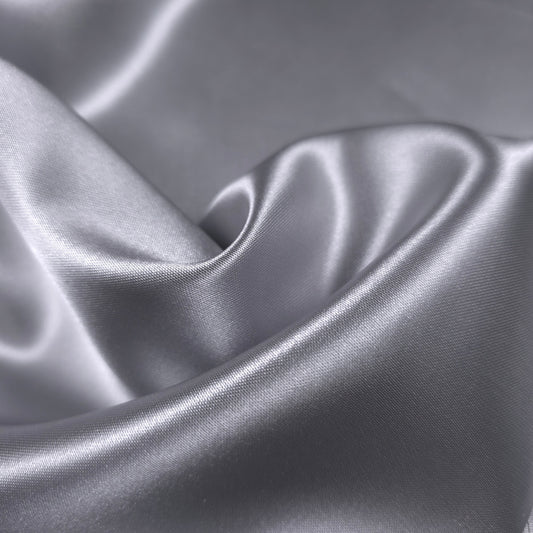 MEDIUM PLAIN SATIN GLOSSY NEUTRAL SILVER GRAY