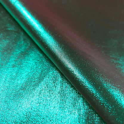 GREEN RED TWO TONE TISSUE LAME