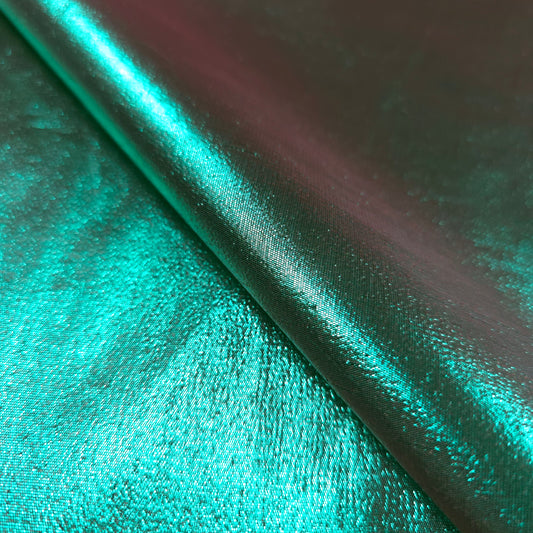 GREEN RED TWO TONE TISSUE LAME