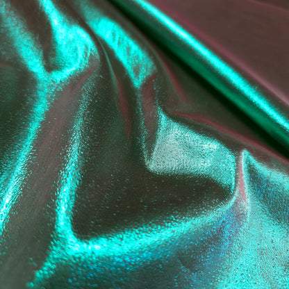 GREEN RED TWO TONE TISSUE LAME