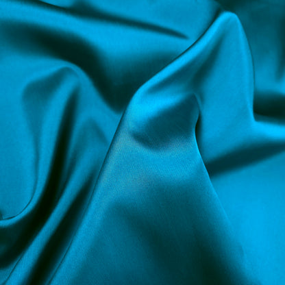 MIKADO GREEN TEAL LUSTER FABRIC