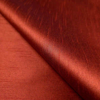 BROWN CINNAMON BARK FAUX SILK DUPIONI