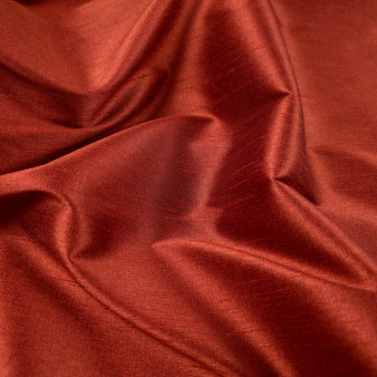 BROWN CINNAMON BARK FAUX SILK DUPIONI