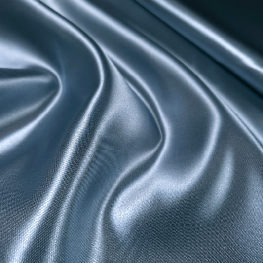 HEAVY 8oz GLOSSY SATIN BLUE DENIM
