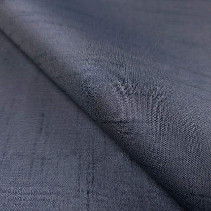 BLUE ASH NAVY GRAY FAUX SILK DUPIONI