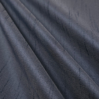 BLUE ASH NAVY GRAY FAUX SILK DUPIONI