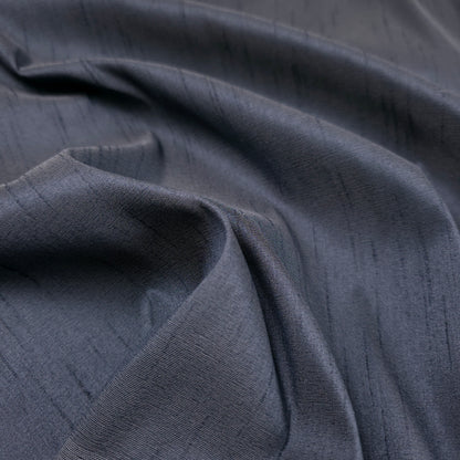 BLUE ASH NAVY GRAY FAUX SILK DUPIONI