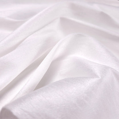 NEUTRAL WHITE FAUX SILK DUPIONI