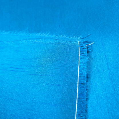 BLUE TURQUOISE FAUX SILK DUPIONI