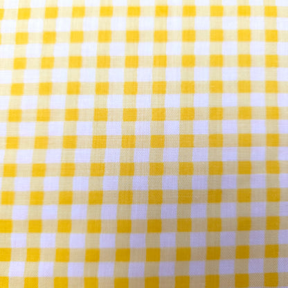 1/4" GINGHAM POLYCOTTON PRINT YELLOW LEMON