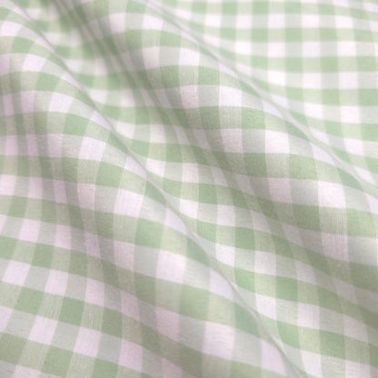1/4" GINGHAM POLYCOTTON PRINT GREEN SAGE