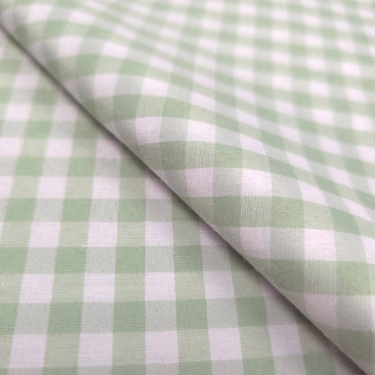 1/4" GINGHAM POLYCOTTON PRINT GREEN SAGE