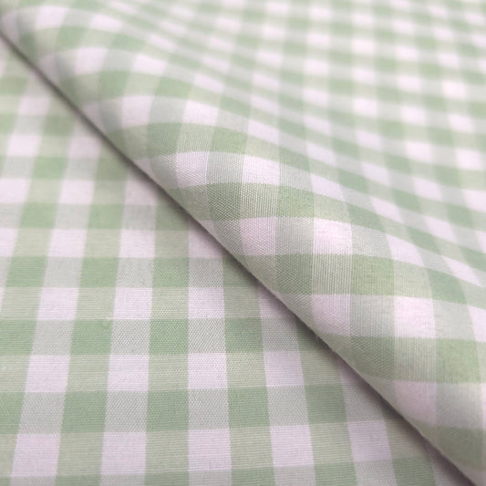 1/4" GINGHAM POLYCOTTON PRINT GREEN SAGE