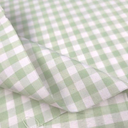 1/4" GINGHAM POLYCOTTON PRINT GREEN SAGE