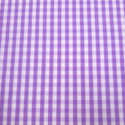 1/4" GINGHAM POLYCOTTON PRINT LILAC PUPLE