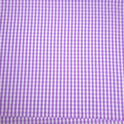1/4" GINGHAM POLYCOTTON PRINT LILAC PUPLE