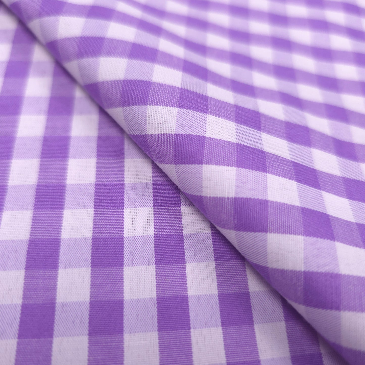 1/4" GINGHAM POLYCOTTON PRINT LILAC PUPLE