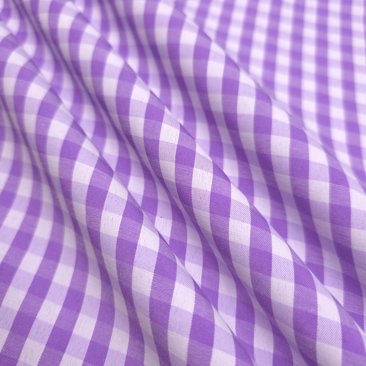 1/4" GINGHAM POLYCOTTON PRINT LILAC PUPLE