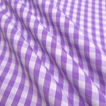 1/4" GINGHAM POLYCOTTON PRINT LILAC PUPLE