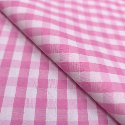 1/4" GINGHAM POLYCOTTON PRINT PINK