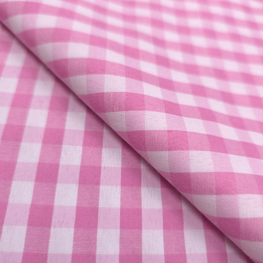 1/4" GINGHAM POLYCOTTON PRINT PINK