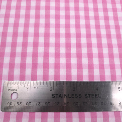 1/4" GINGHAM POLYCOTTON PRINT PINK