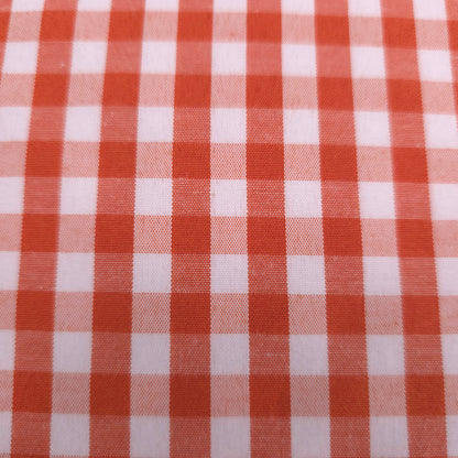 1/4" GINGHAM POLYCOTTON PRINT ORANGE