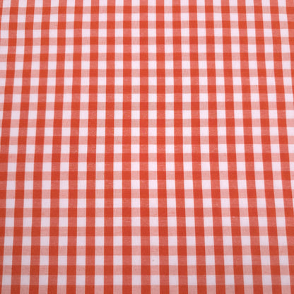 1/4" GINGHAM POLYCOTTON PRINT ORANGE