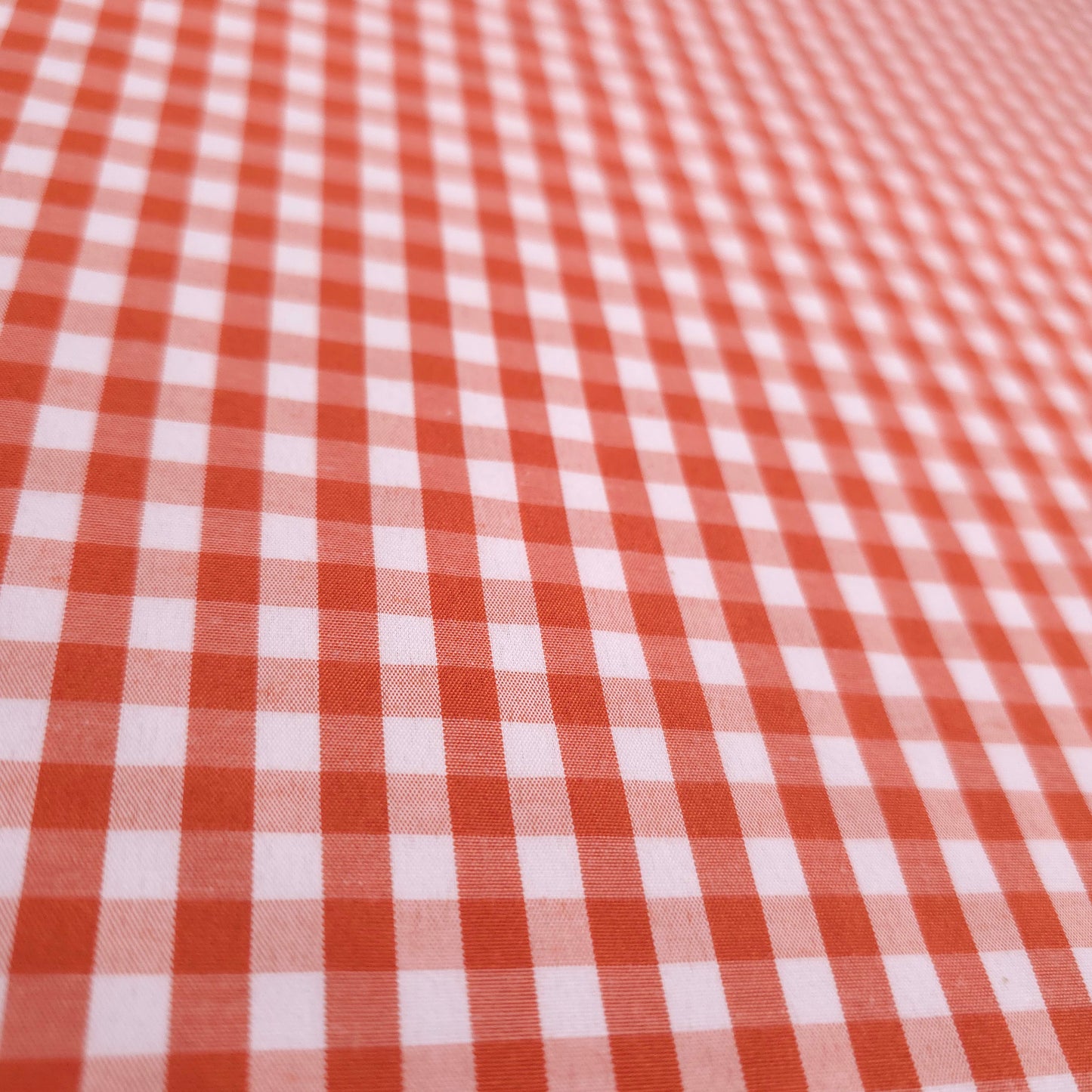 1/4" GINGHAM POLYCOTTON PRINT ORANGE