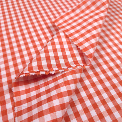 1/4" GINGHAM POLYCOTTON PRINT ORANGE