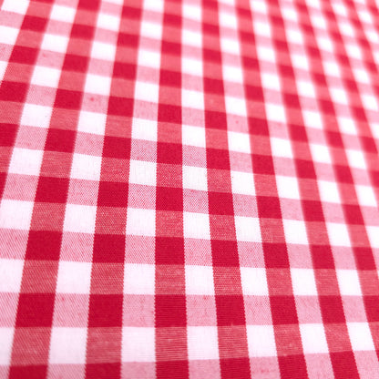 1/4" GINGHAM POLYCOTTON PRINT RED