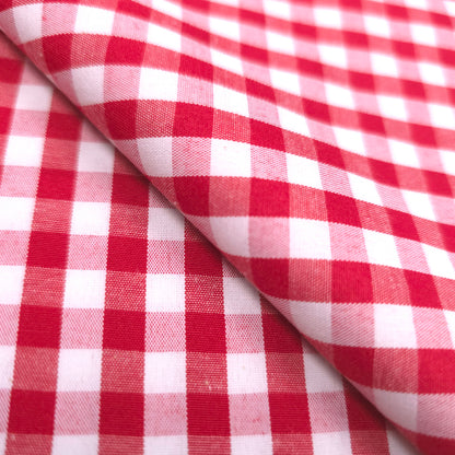 1/4" GINGHAM POLYCOTTON PRINT RED