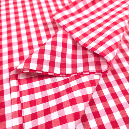 1/4" GINGHAM POLYCOTTON PRINT RED