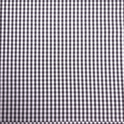 1/4" GINGHAM POLYCOTTON PRINT BLACK WHITE