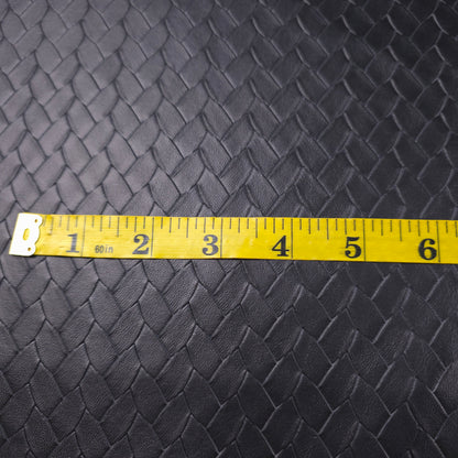 EMBOSSED WOVEN BLACK VINYL